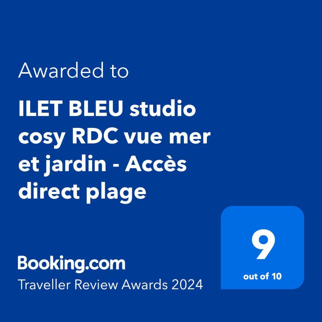 Ilet Bleu Studio Cosy Rdc Vue Mer Et Jardin - Acces Direct Plage Ле-Гозьє Екстер'єр фото